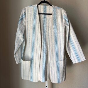 Vintage Women's Longline Blazer, Linen, Chore Jacket